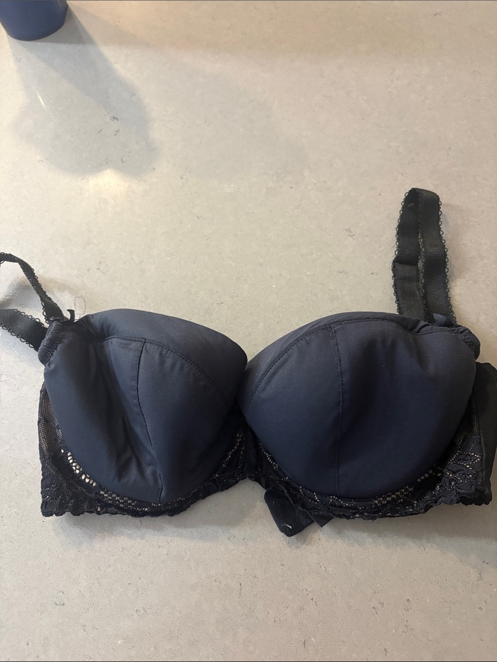 Ewa Michalek Sykus? Black Lace-Trim Padded Underwire Bra -S cut 65G